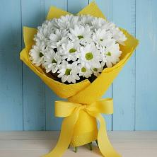 Букет Застенчивые лепестки в Ноябрьск Букет цветов из:  Хризантемы в Ноябрьск