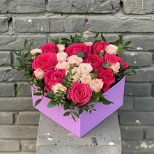 Композиция моя любовь в Ноябрьск Цветочная композиция из Розы в коробке в Ноябрьск