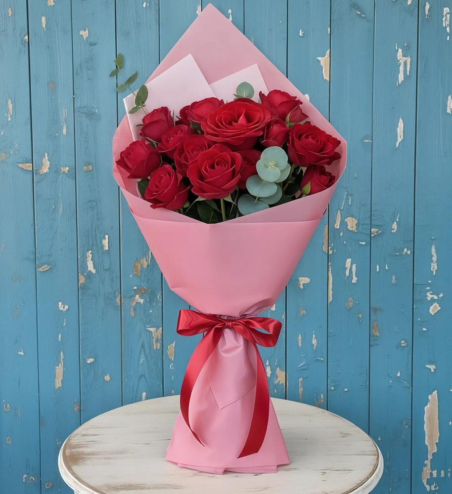 Букет красный бархат в Ноябрьск Букет цветов из: Розы в Ноябрьск