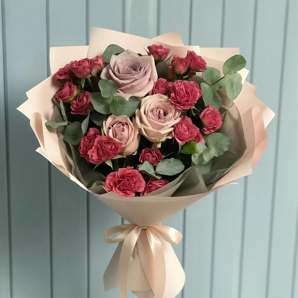 Букет восхищение в Ноябрьск Букет цветов из: Гвоздики и Розы в Ноябрьск