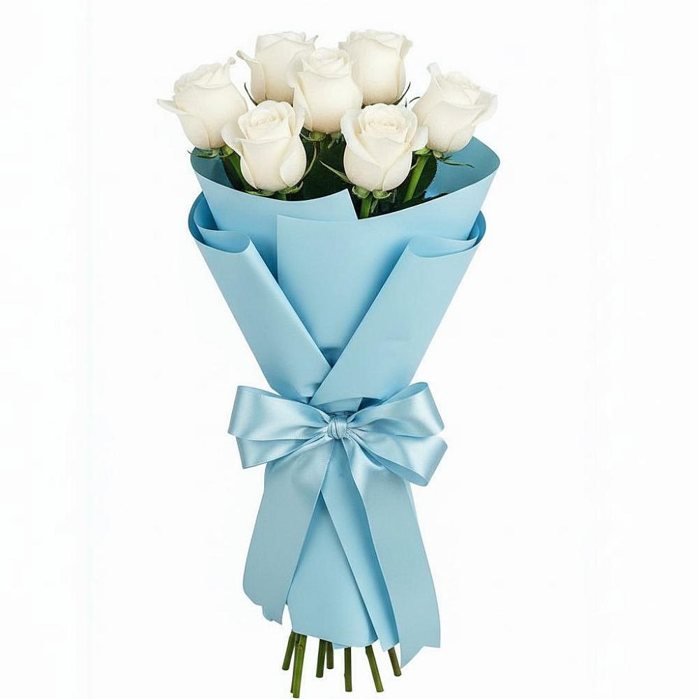 7 Белых роз Проуд в Ноябрьск Букет 7 белых роз Проуд в Ноябрьск