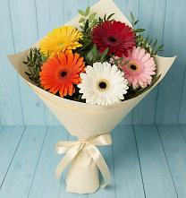 Букет праздник в Ноябрьск Букет цветов из: Герберы в Ноябрьск