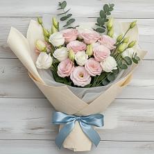 Букет шампанское в Ноябрьск Букет цветов из:  Лизиантусы в Ноябрьск