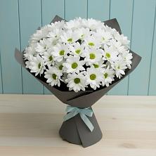 Букет белые хризантемы в Ноябрьск Букет цветов из:  Хризантемы в Ноябрьск