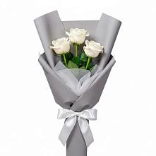 Букет 3 белые розы #REPLACE_PRED# Ноябрьск