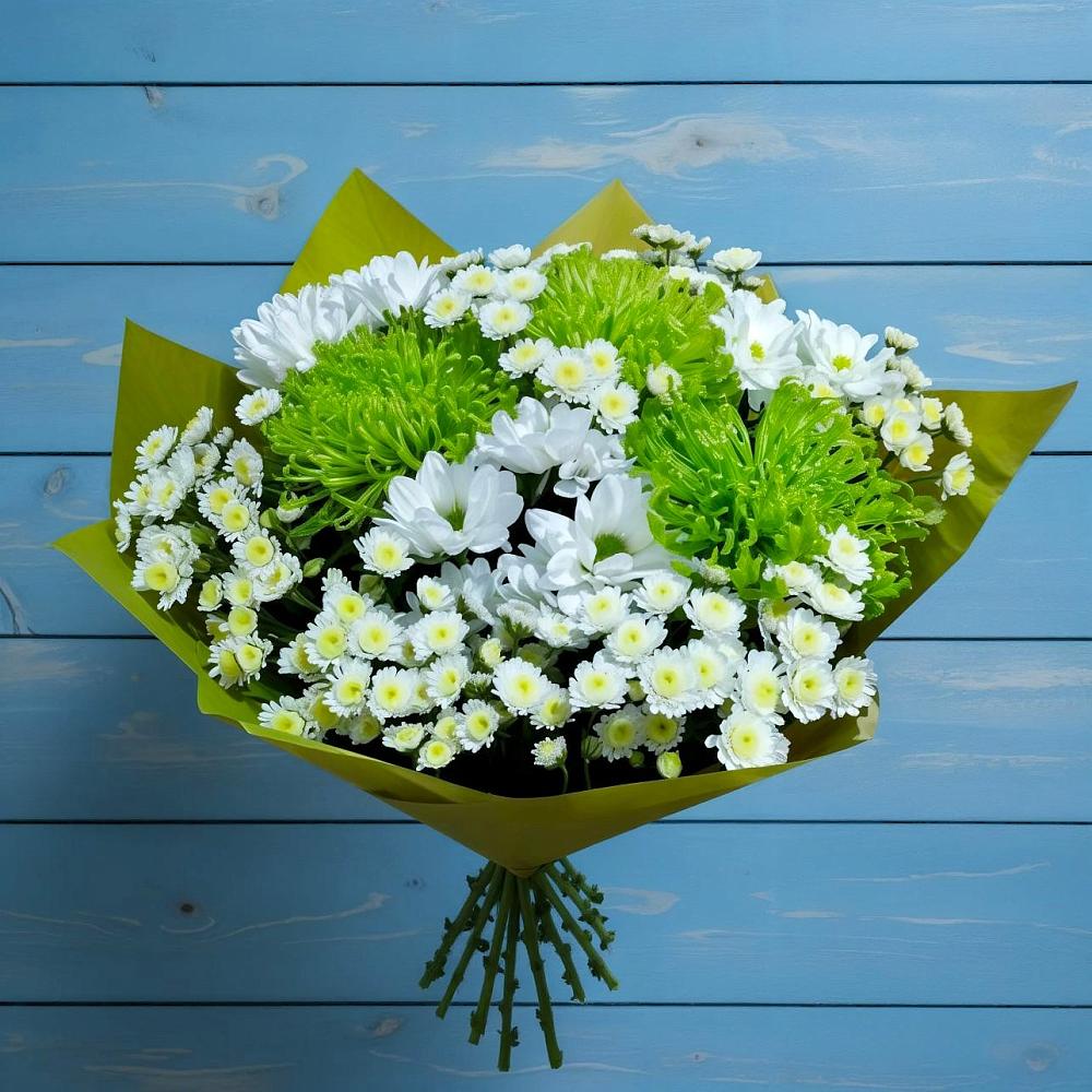 Букет скромность в Ноябрьск Букет цветов из: Хризантемы в Ноябрьск