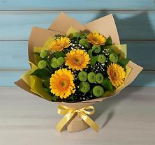 Букет цветов из:  Герберы и Хризантемы в Ноябрьск