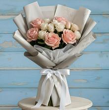 Букет Нежное облако в Ноябрьск Букет цветов из:  Розы в Ноябрьск