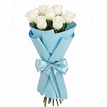 Букет 7 белых роз Проуд в Ноябрьск