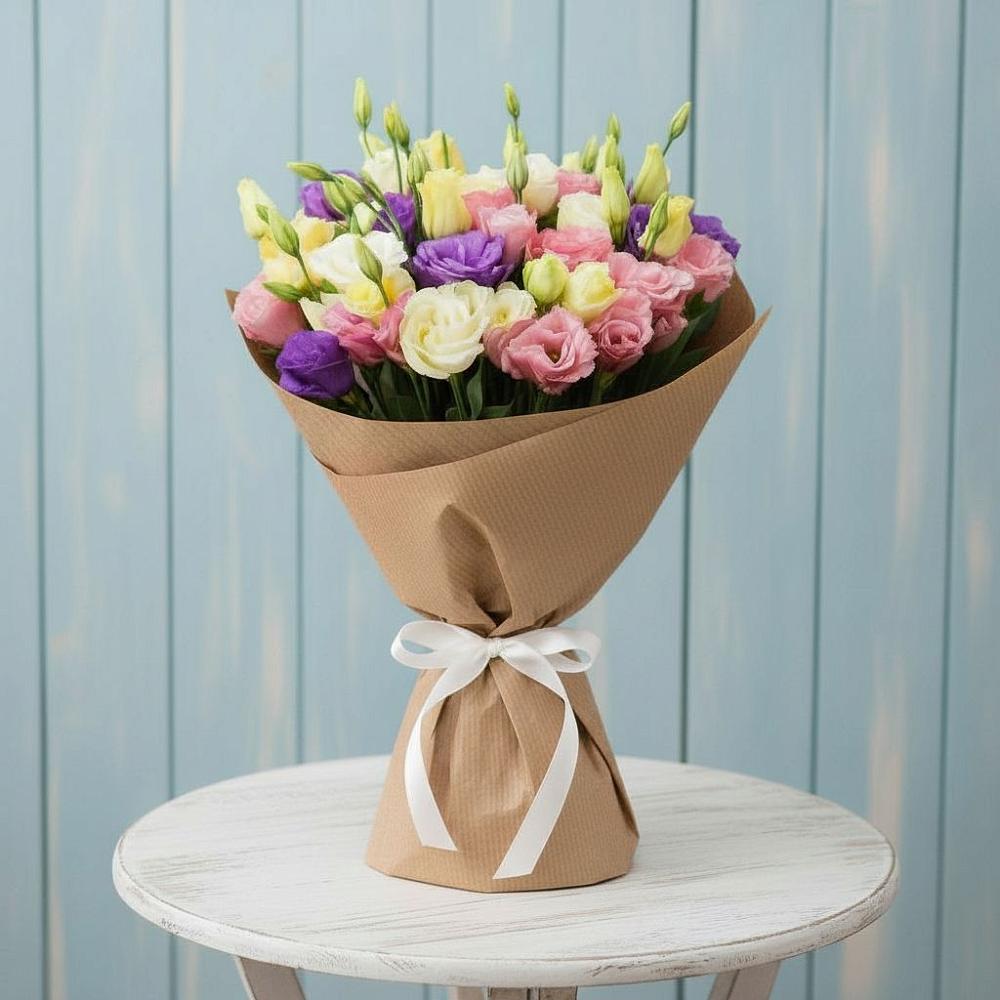 Букет Цветная эустома в Ноябрьск Букет цветов из: Лизиантусы в Ноябрьск