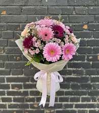 Букет цветов из:  Герберы и Хризантемы в Ноябрьск
