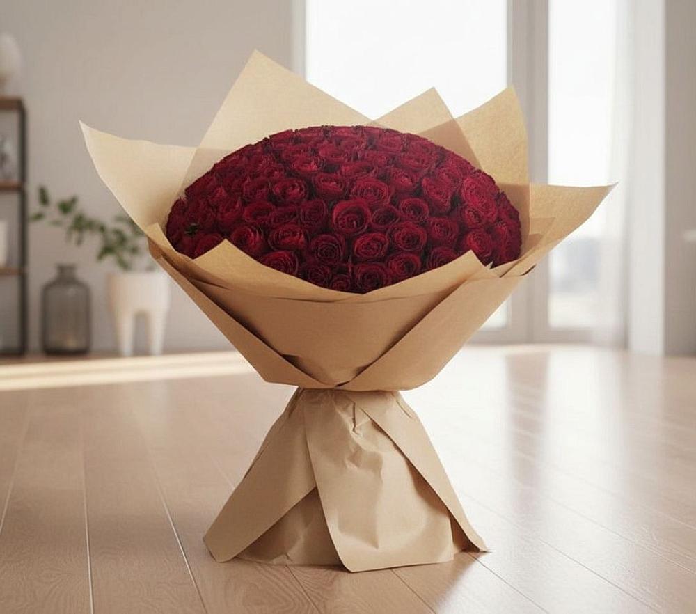 Букет 101 Красная роза в Ноябрьск