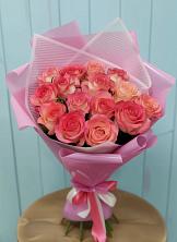 15 Розовых роз Равель в Ноябрьск Букет 15 Розовых роз Равель в Ноябрьск